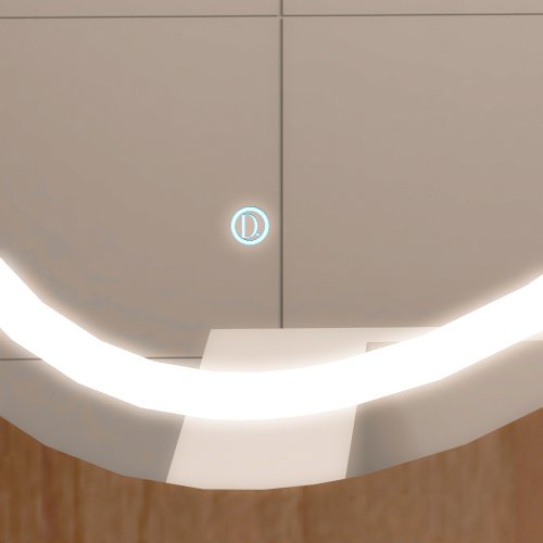 Espelho Decorativo Orgânico Apolo P, M e G Elegance LED com Botão Touch