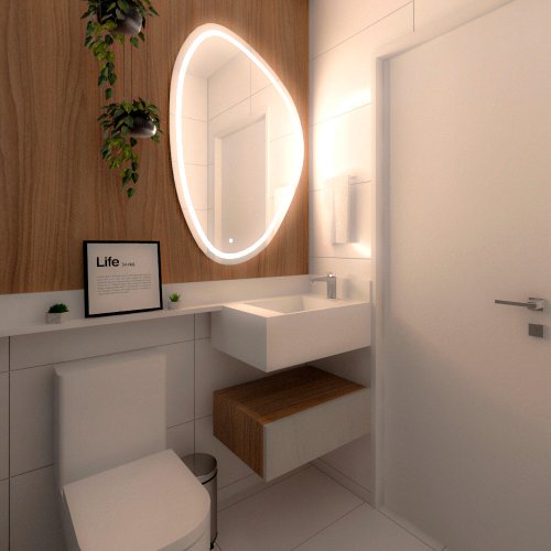 Espelho Decorativo Orgânico Apolo P, M e G Elegance LED com Botão Touch