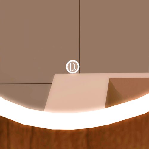 Espelho Decorativo Orgânico Apolo P, M e G Line LED com Botão Touch