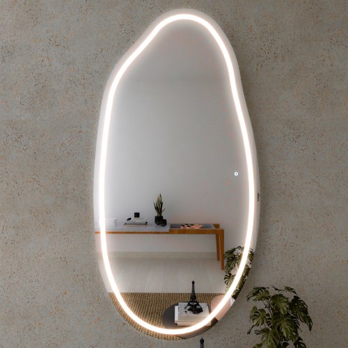 Espelho Decorativo Orgânico Zeus P, M e G Elegance LED com Botão Touch
