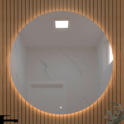 Espelho Decorativo Redondo P, M e G Light LED com Botão Touch