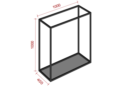 Estrutura Nicho Aéreo Industrial 1000x1000mm