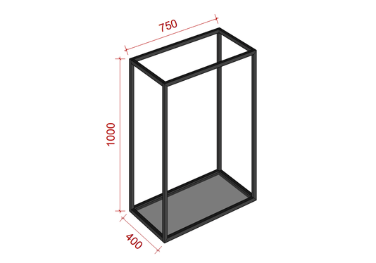 Estrutura Nicho Aéreo Industrial 750x1000mm