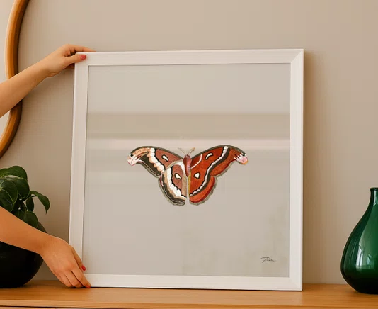 Quadro Borbo com Moldura A02 Por Estúdio Flora