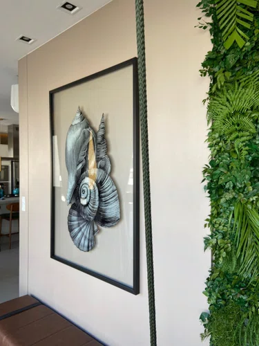 Quadro Brisa Marinha com Moldura A25 Moldura Por Estúdio Flora