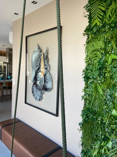 Quadro Brisa Marinha com Moldura A25 Moldura Por Estúdio Flora