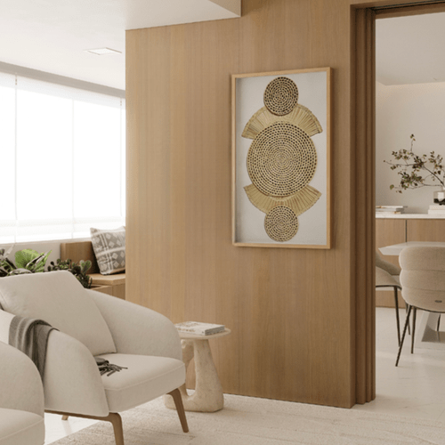 Quadro Decor Palha 08 com Vidro 550x950mm