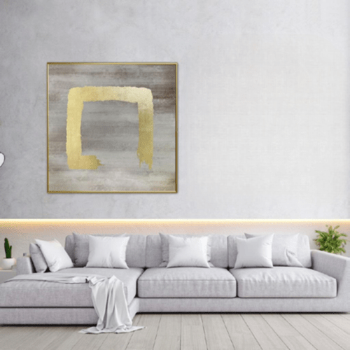 Quadro Degradê Folha de Ouro