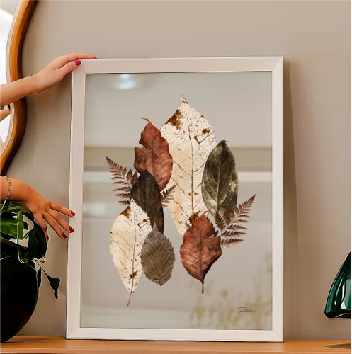 Quadro Folhas do Outono com Moldura A02 Por Estúdio Flora