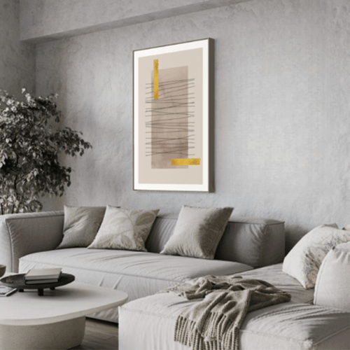 Quadro Formas e Linhas Folha de Ouro