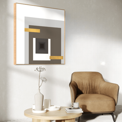 Quadro Formas Folha de Ouro