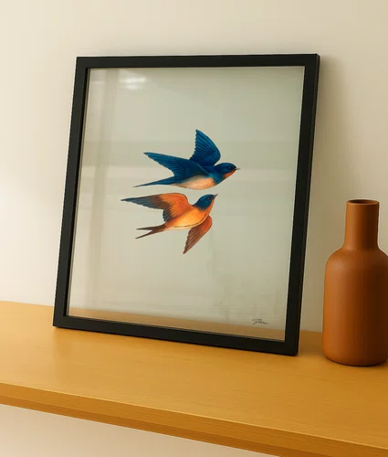 Quadro Instante a Dois com Moldura A25 Por Estúdio Flora