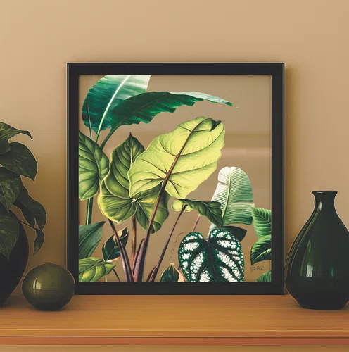 Quadro Jardim Suspenso com Moldura A02 Por Estúdio Flora