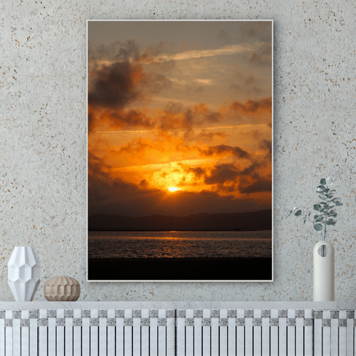 Quadro Entardecer Entre Nuvens Por Cida Hoffmann