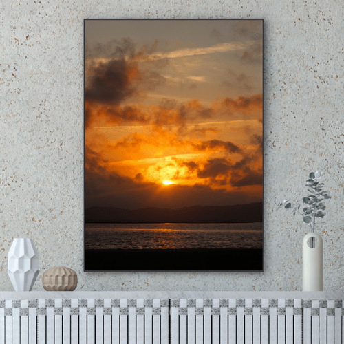 Quadro Entardecer Entre Nuvens Por Cida Hoffmann
