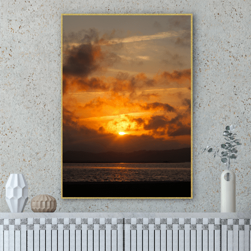 Quadro Entardecer Entre Nuvens Por Cida Hoffmann