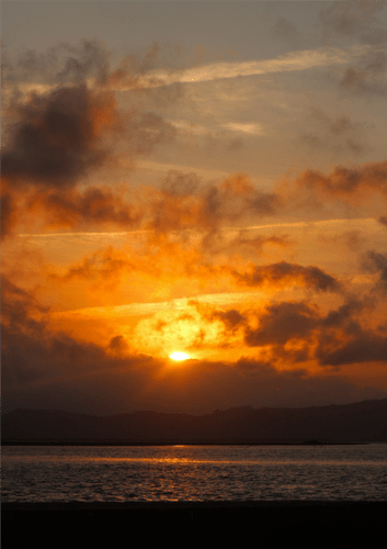 Quadro Entardecer Entre Nuvens Por Cida Hoffmann