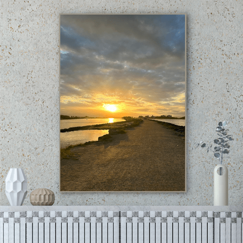 Quadro Nascer do Sol no Molhes da Barra Por Cida Hoffmann