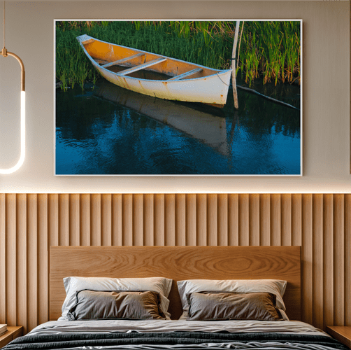 Quadro o Barco e a Lagoa Por Cida Hoffmann
