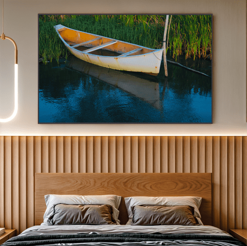 Quadro o Barco e a Lagoa Por Cida Hoffmann