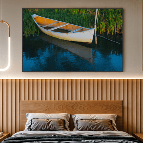 Quadro o Barco e a Lagoa Por Cida Hoffmann