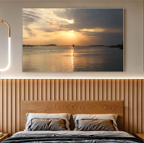 Quadro Luz Sobre a Lagoa Por Cida Hoffmann