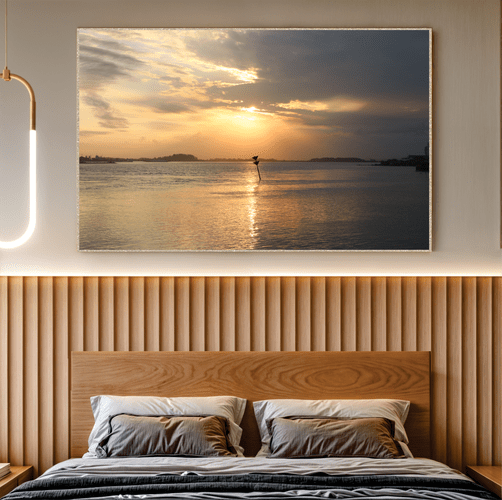 Quadro Luz Sobre a Lagoa Por Cida Hoffmann