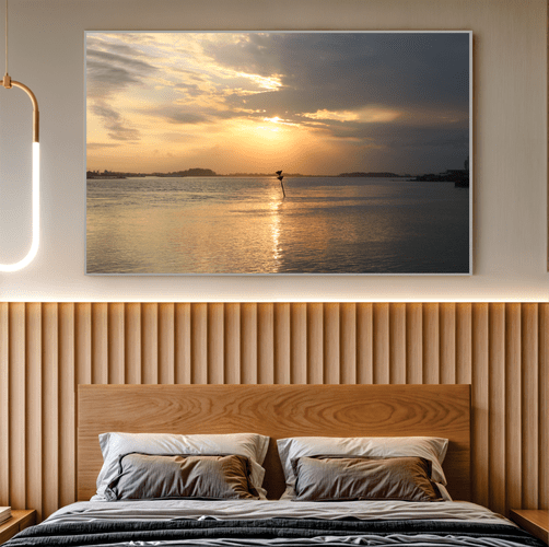 Quadro Luz Sobre a Lagoa Por Cida Hoffmann