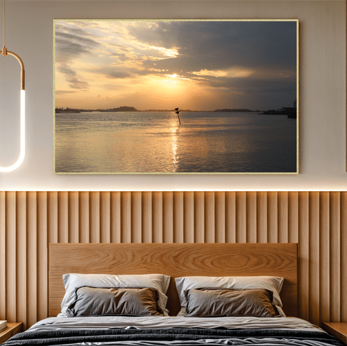 Quadro Luz Sobre a Lagoa Por Cida Hoffmann