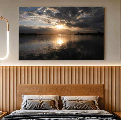 Quadro Luz Sobre a Lagoa Por Cida Hoffmann