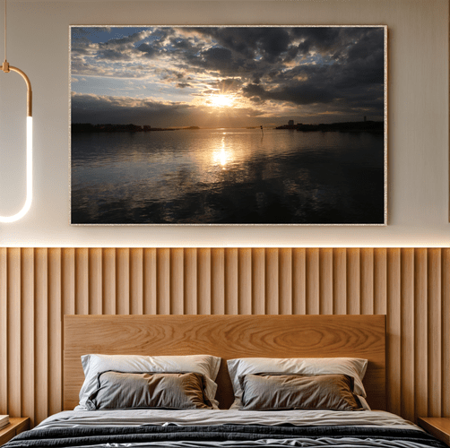 Quadro Luz Sobre a Lagoa Por Cida Hoffmann