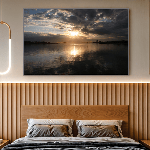 Quadro Luz Sobre a Lagoa Por Cida Hoffmann