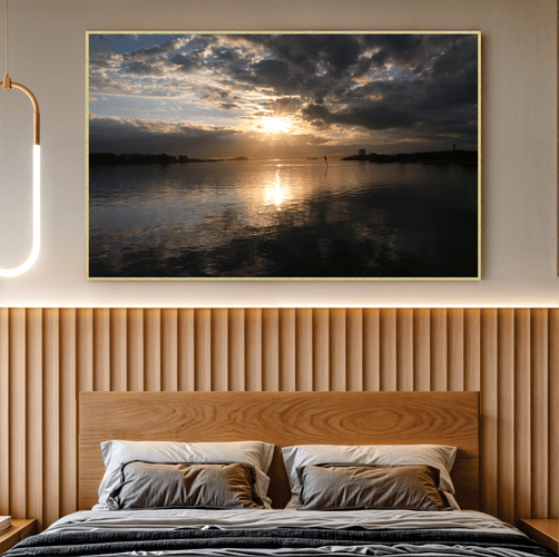 Quadro Luz Sobre a Lagoa Por Cida Hoffmann