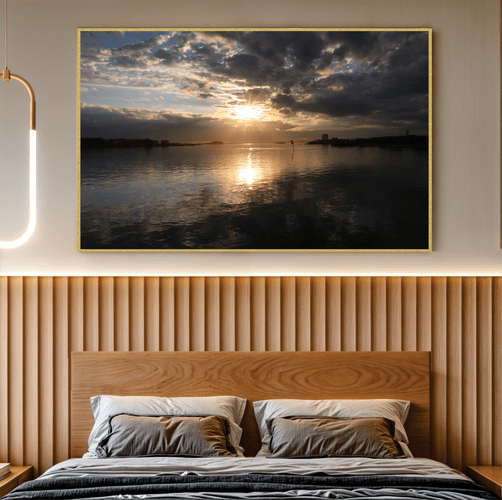 Quadro Luz Sobre a Lagoa Por Cida Hoffmann