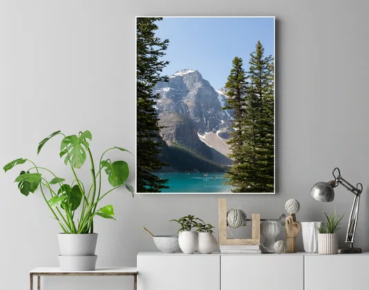 Quadro Paisagem Diante do Lago Moraine Por Ivan Araújo