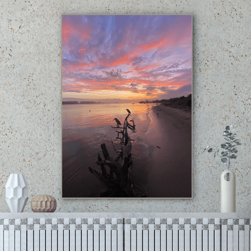 Quadro Pássaros no Nascer do Sol em Laguna Por Cida Hoffmann