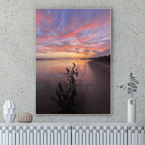 Quadro Pássaros no Nascer do Sol em Laguna Por Cida Hoffmann