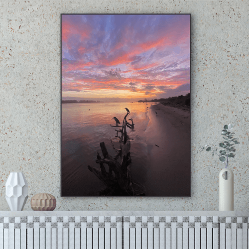 Quadro Pássaros no Nascer do Sol em Laguna Por Cida Hoffmann