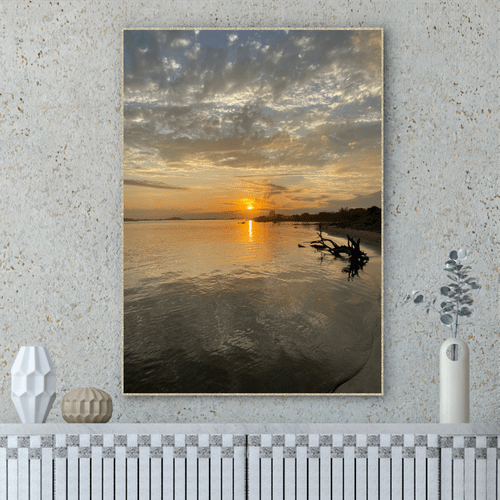 Quadro Nascer do Sol na Lagoa Por Cida Hoffmann