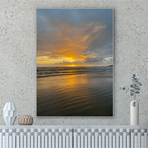Quadro Praia e Céu Azul Por Cida Hoffmann