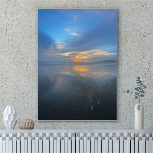 Quadro Praia e Céu Azul Por Cida Hoffmann