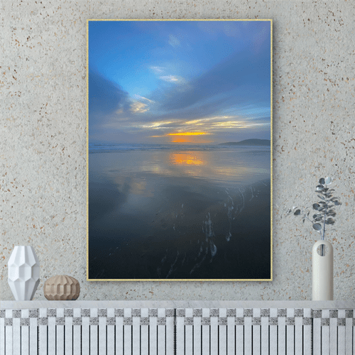 Quadro Praia e Céu Azul Por Cida Hoffmann