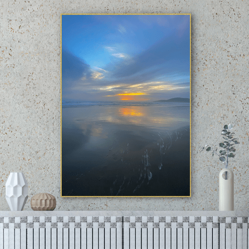 Quadro Praia e Céu Azul Por Cida Hoffmann