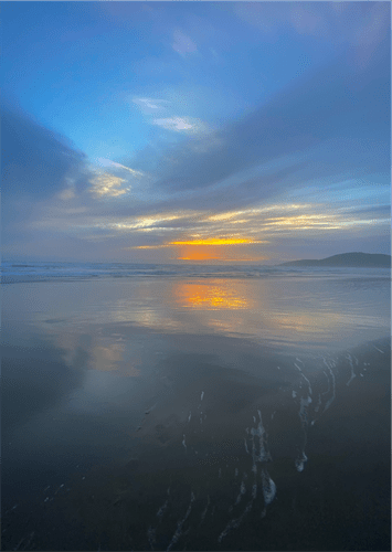 Quadro Praia e Céu Azul Por Cida Hoffmann
