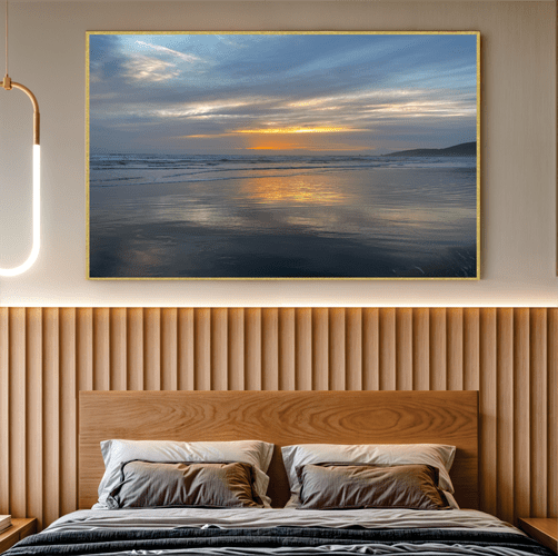 Quadro Praia e Céu Azul Por Cida Hoffmann