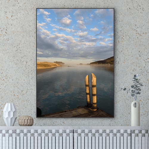 Quadro Amanhecer na Lagoa Por Cida Hoffmann
