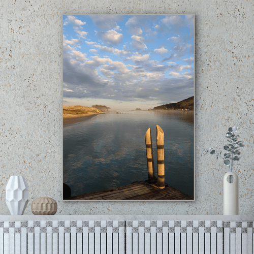 Quadro Amanhecer na Lagoa Por Cida Hoffmann