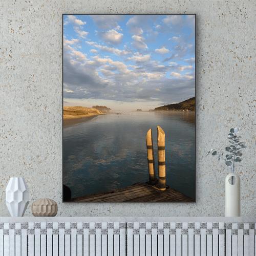 Quadro Amanhecer na Lagoa Por Cida Hoffmann