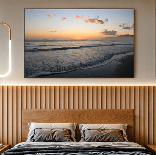 Quadro Sol Nascente na Praia de Laguna Por Cida Hoffmann