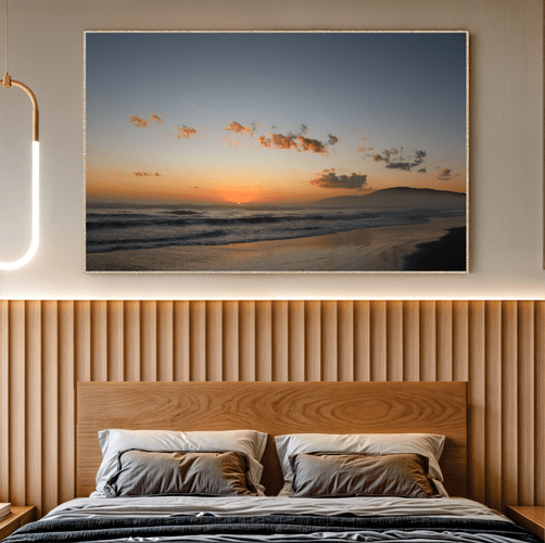 Quadro Sol Nascente na Praia de Laguna Por Cida Hoffmann